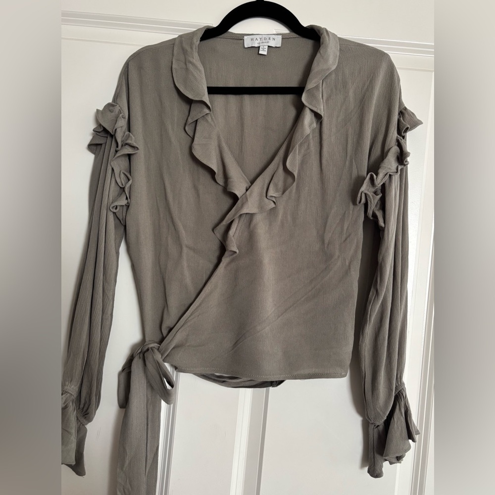 Hayden Ruffled Wrap Blouse